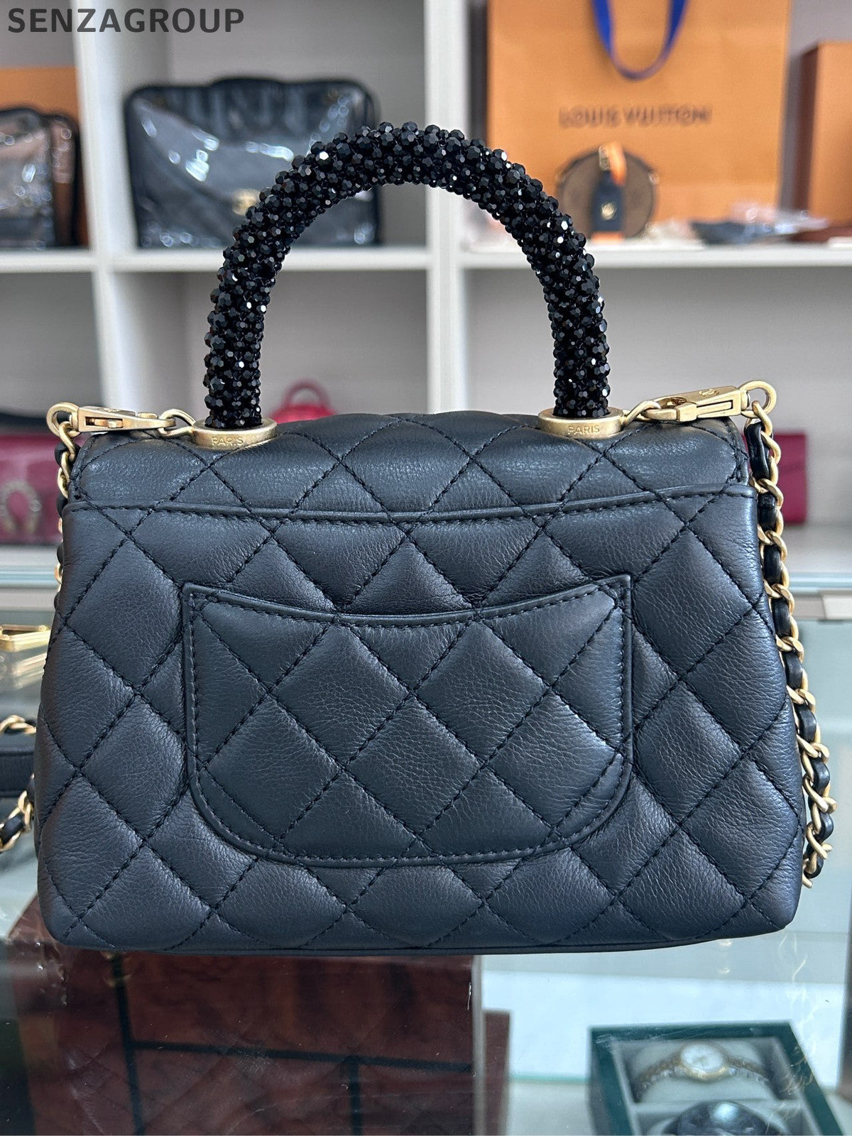 Chanel Coco Handle Small Black Gold Chain Shoulder Bag Classic