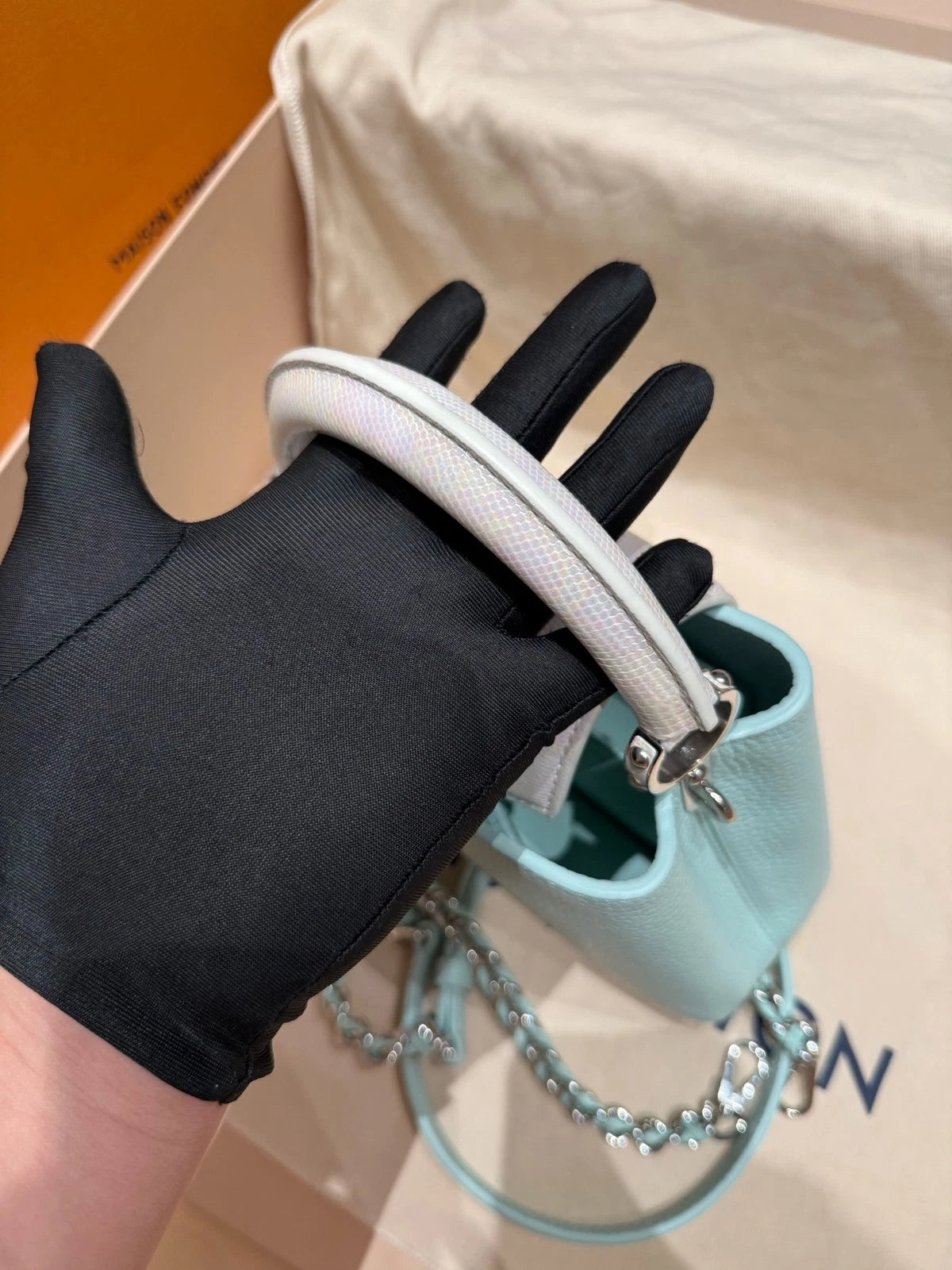 Louis Vuitton Capucines Mini Water Snake Leather Bag For Women