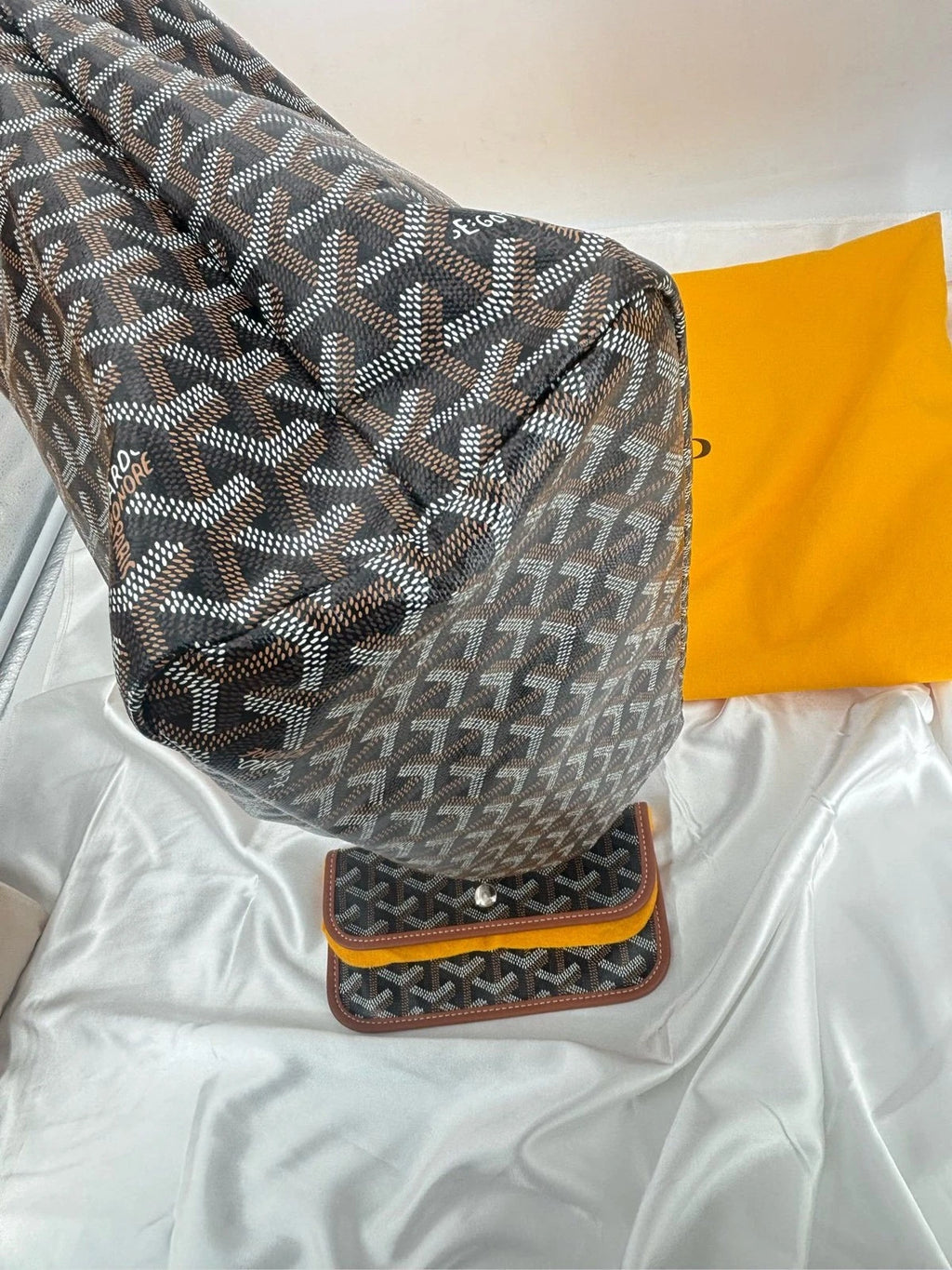 Goyard Canvas Brown Boheme Hobo Shoulder Bag For Women