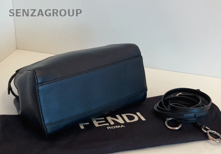 Fendi peekaboo mini Top Handle Shoulder Crossbody Bag Women Black