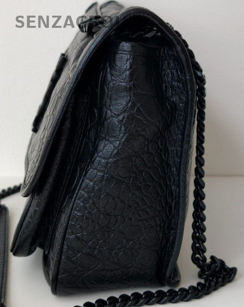 Saint Laurent NIKI Calfskin Shoulder Bag Crossbody Black Used Women Classic