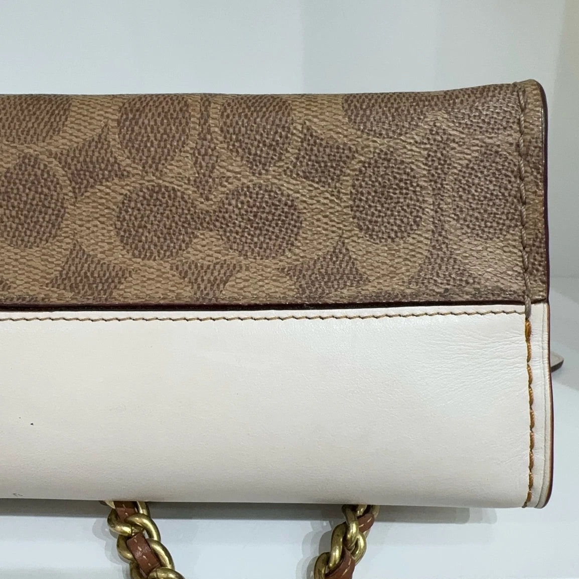 COACH Parker 26 Monogram Canvas Leather Shoulder Crossbody Handbag Women