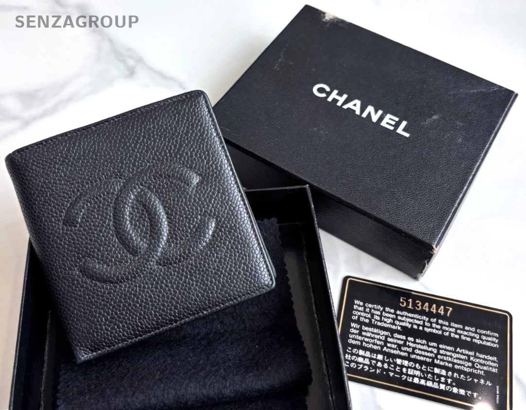 CHANEL CC Wallet Calfskin Black