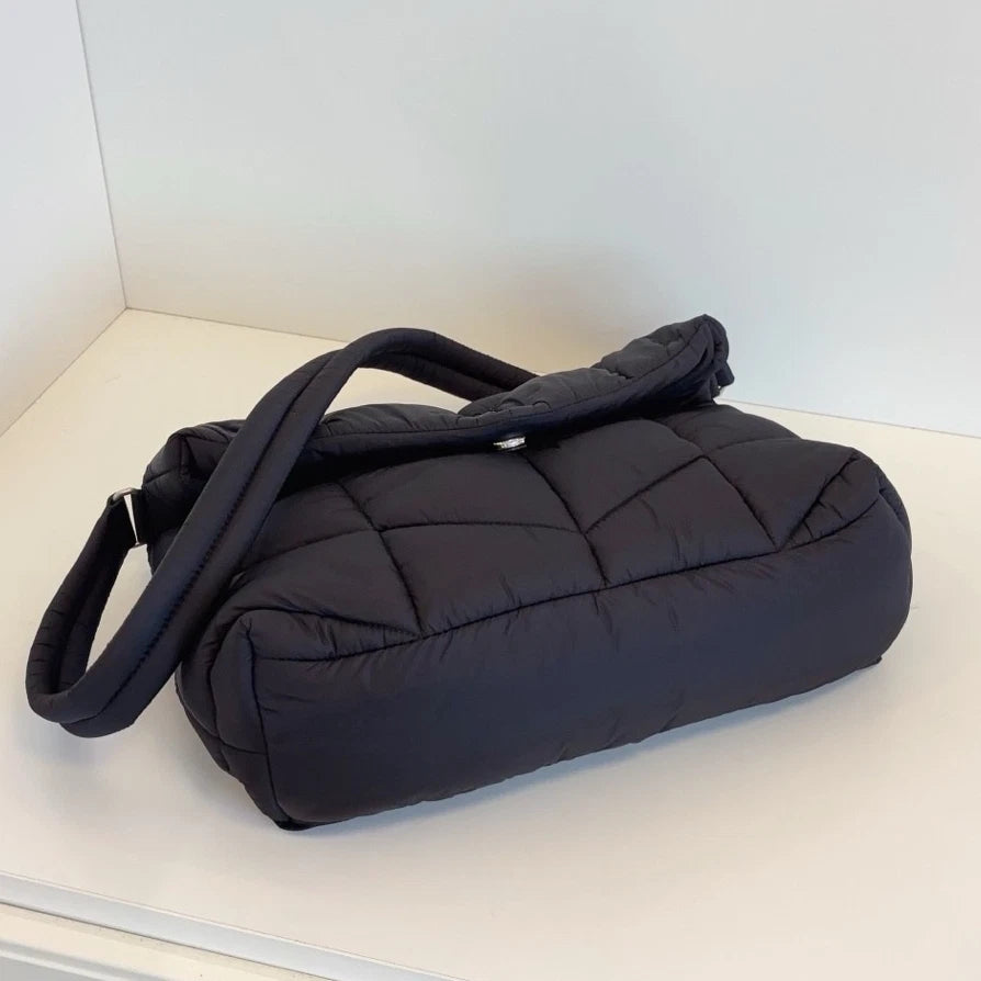 Saint Laurent Puffer Econyl Nylon So Black Shoulder Bag Black Unisex Classic