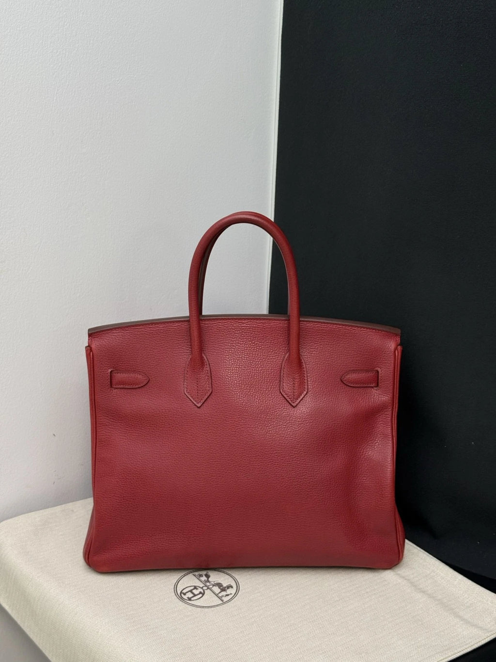 Hermès Birkin 35 Handbag Pomegranate Red Gold Women Classic