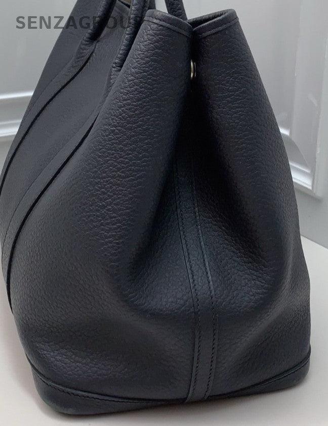 Hermes Garden Party Top Handle Bag Black Women Classic Designer