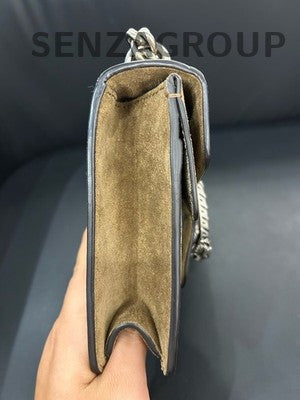 Gucci Dionysus Small Chain Shoulder Bag Brown Silver Hardware