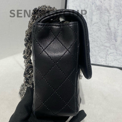 Chanel Westminster Black Silver Lambskin Chain Shoulder Bag