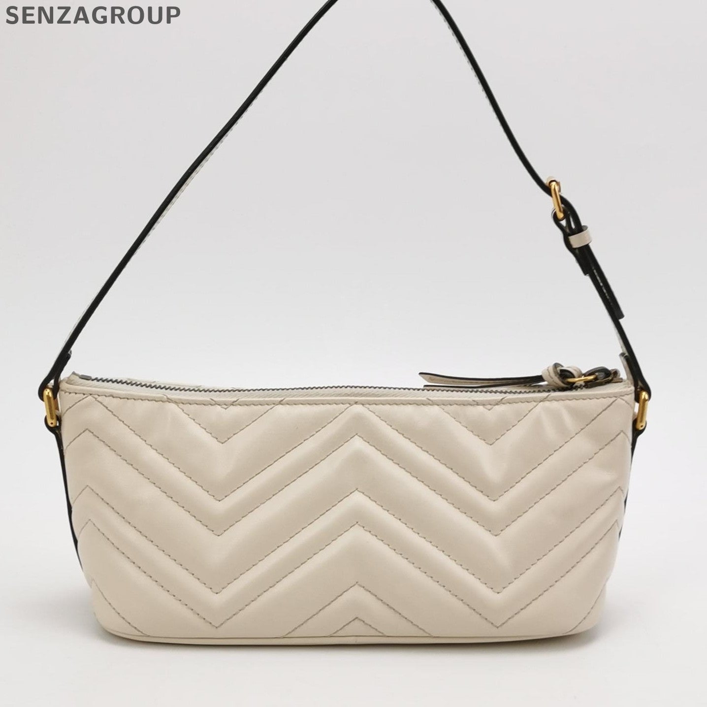 Gucci Marmont Shoulder Bag White Gold Classic Women's
