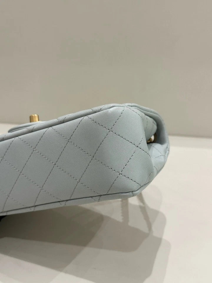 CHANEL Grey CF Mini Crossbody Shoulder Bag For Women