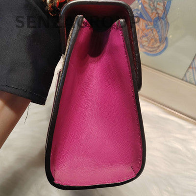 Gucci GG Marmont Matelassé Shoulder Bag in Brown & Red - Timeless Classic