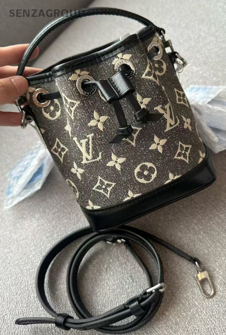 Louis Vuitton Noe Nano Denim Bucket Drawstring Top Handle Shoulder bag Women