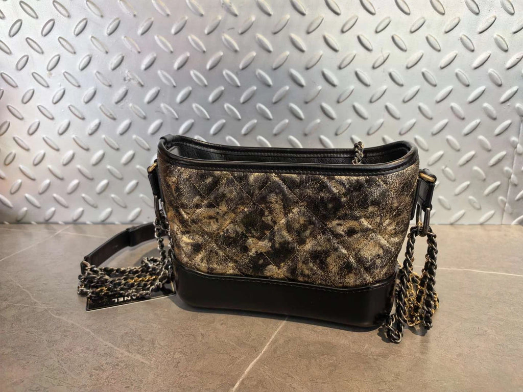 CHANEL Limited Gold Vintage Small Leather Crossbody Bag For Women