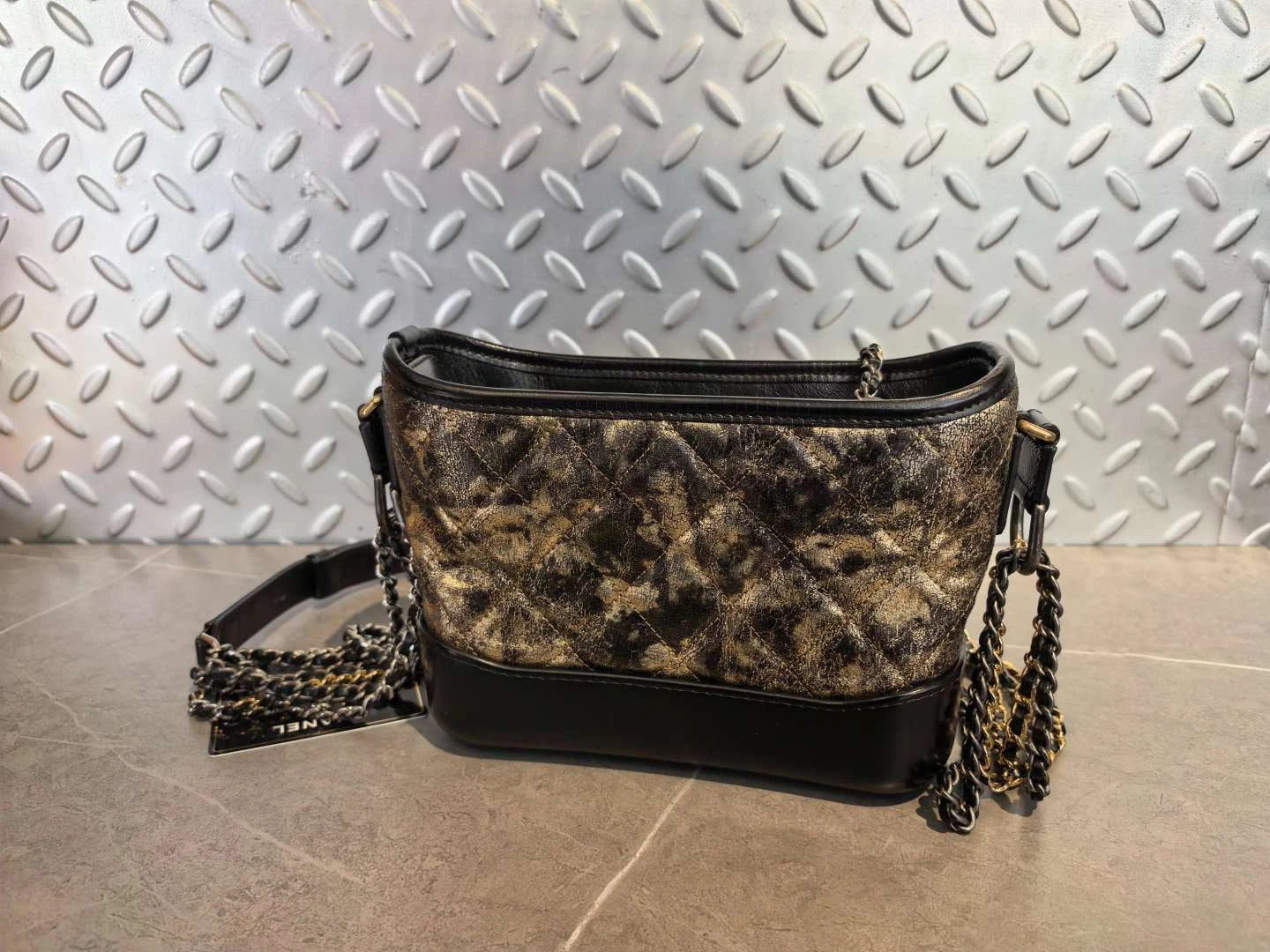 CHANEL Limited Gold Vintage Small Leather Crossbody Bag For Women