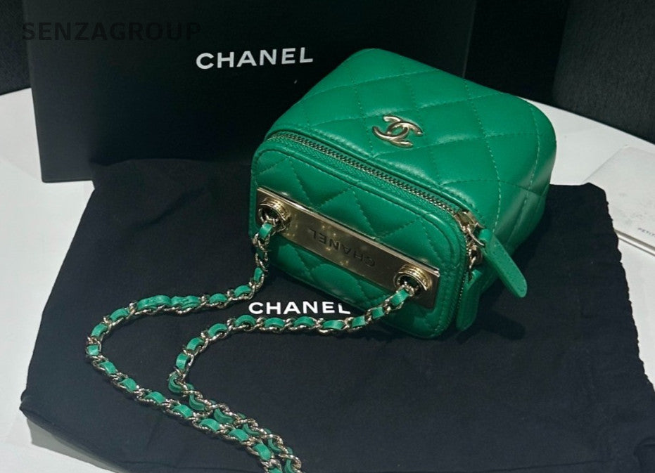 CHANEL Trendy Box mini Chain Shoulder bag Green Women Crossbody