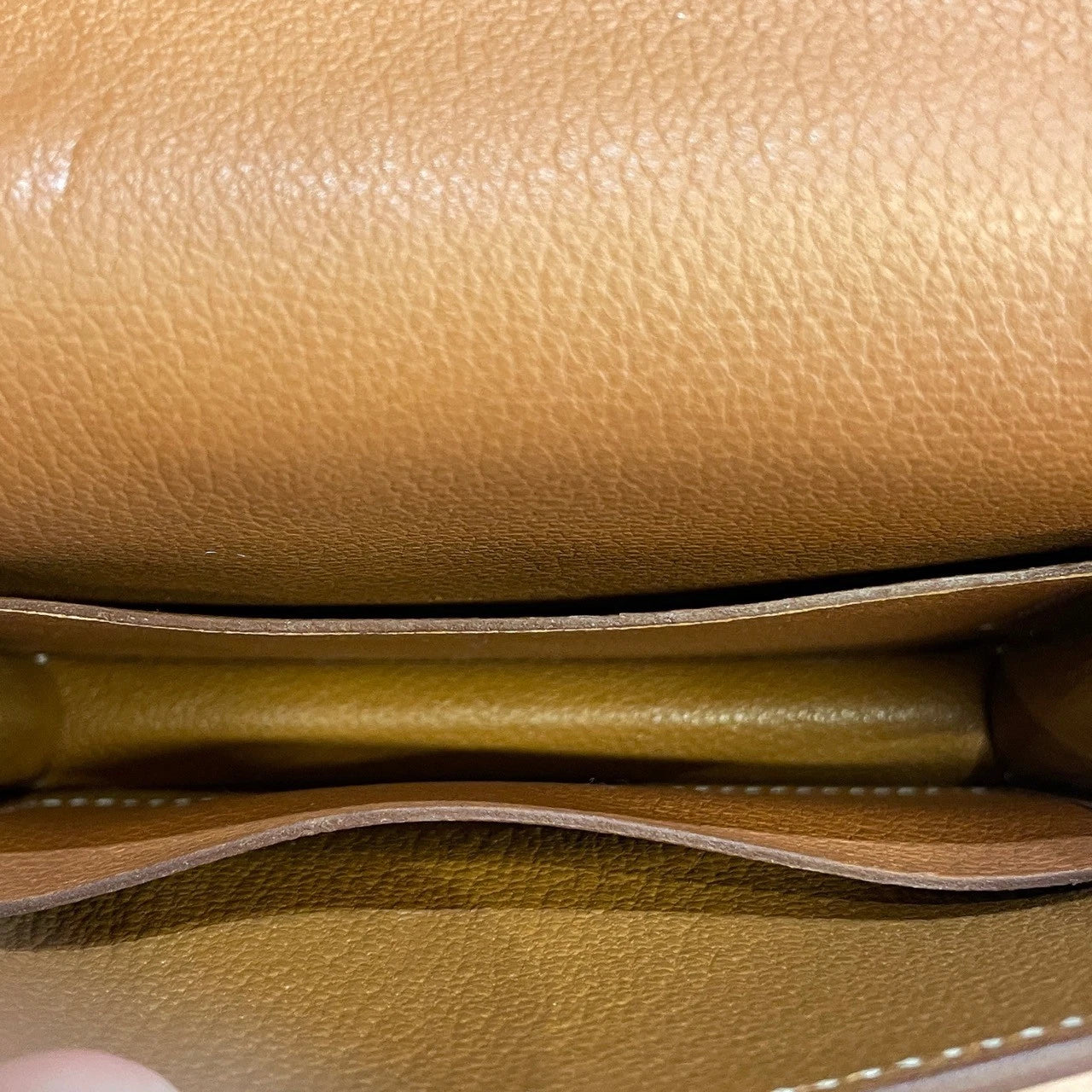 Hermes Roulis Slim Crossbody Evercolor Brown Gold Used Women Classic