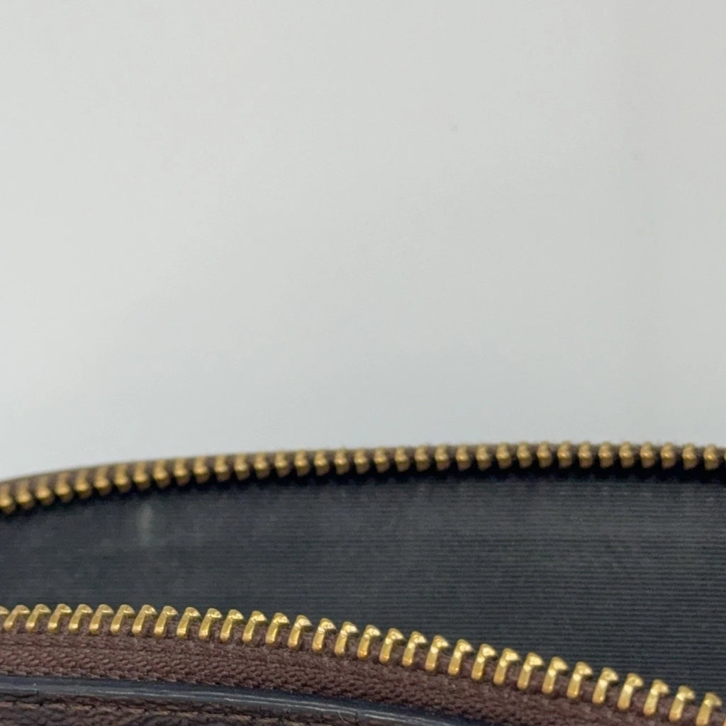 Coach Brown Canvas Monogram Shell Crossbody Handbag For Women