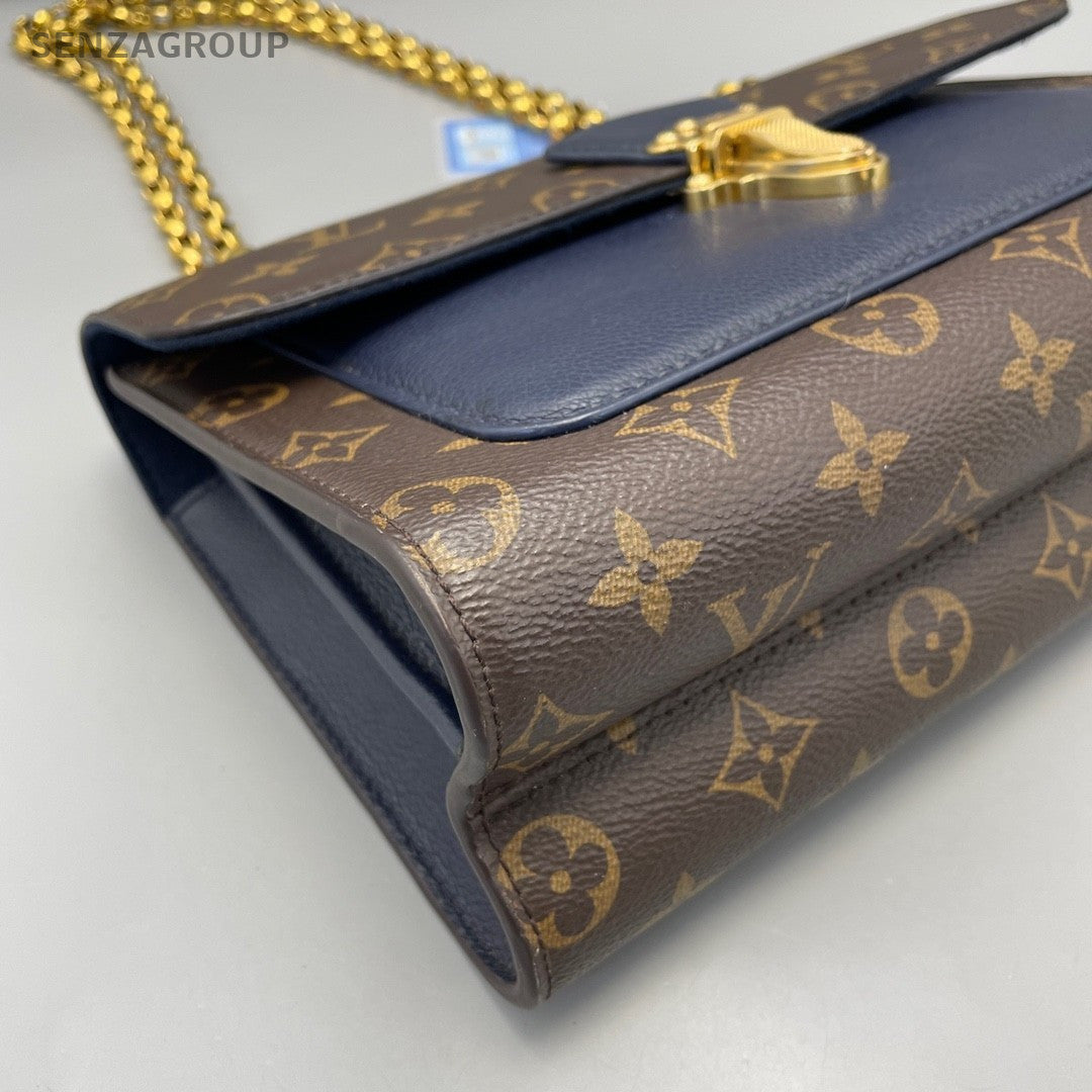 Louis Vuitton Victoire Monogram Chain Strap Shoulder bag Brown Blue Women M41730