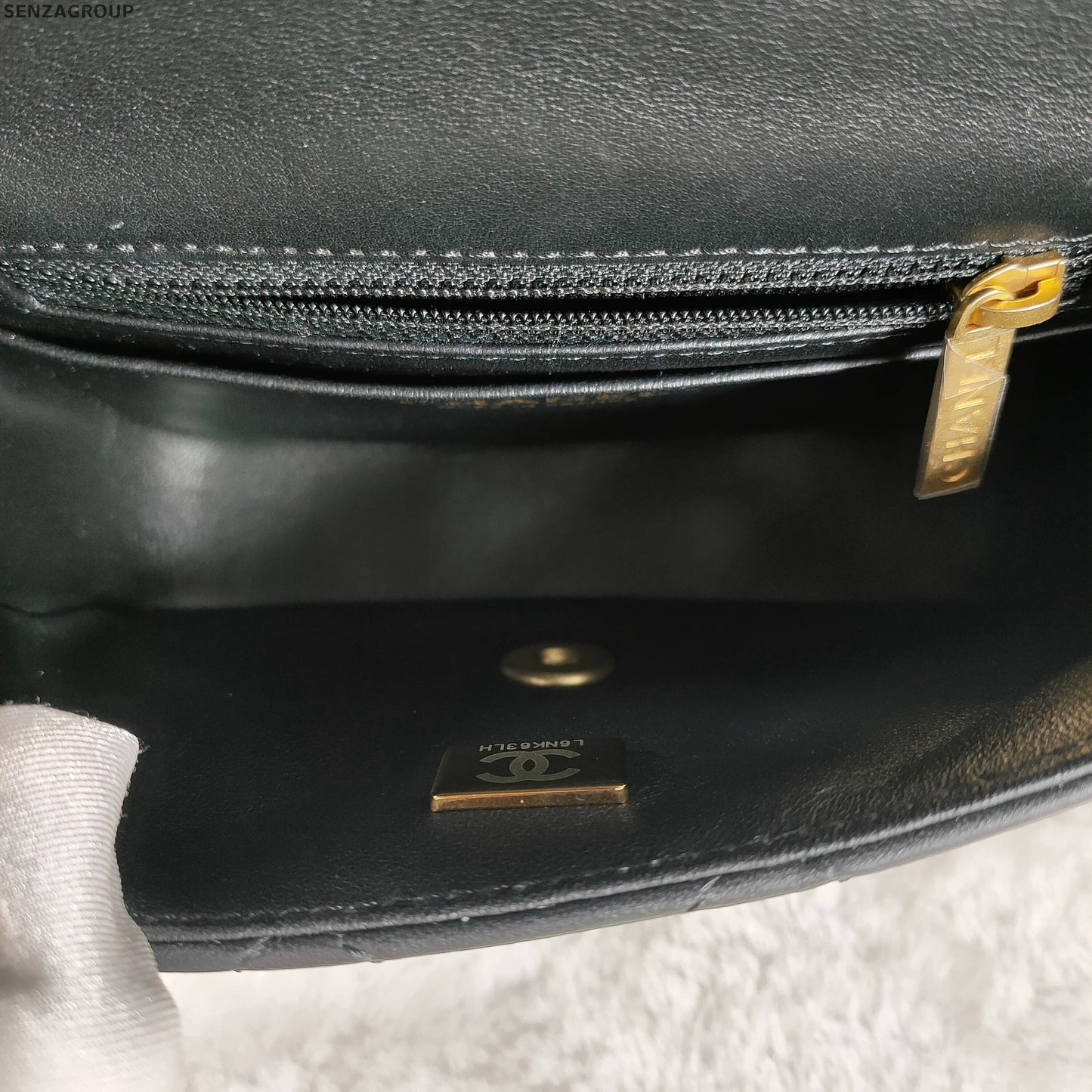 Chanel Black Gold Mini Square Flap Bag Quilted Chain Shoulder Bag