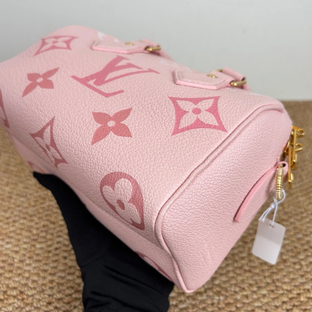 Louis Vuitton Speedy20 Pink Gold Top Handle Crossbody Monogram Fashion Classic