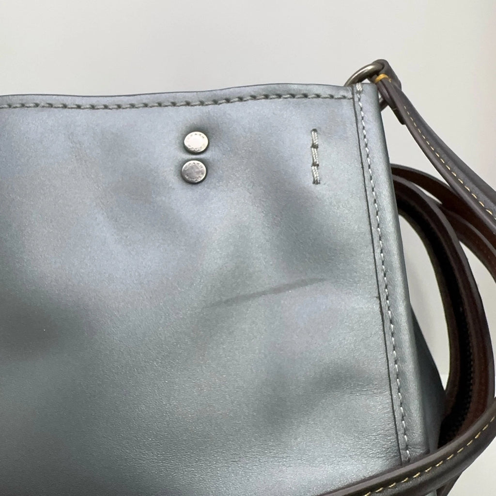 COACH Collaboration Pebbled Leather Heart Embroidered Handbag Crossbody Women