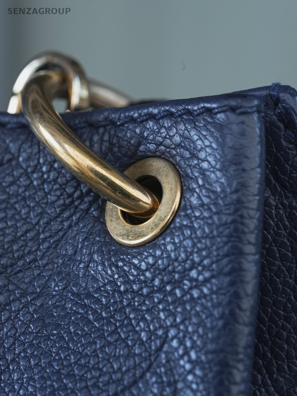 Louis Vuitton Monogram Empreinte Hobo Blue Top Handle 2WAY Shoulder bag