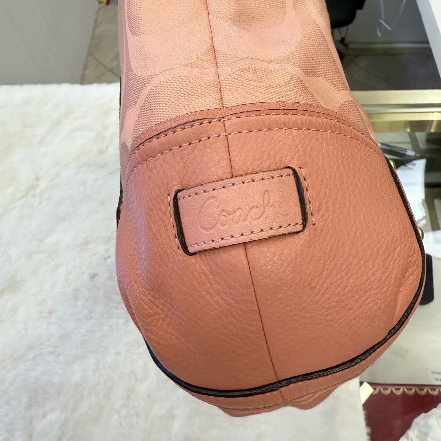 Coach Women Pink Tote Handbag