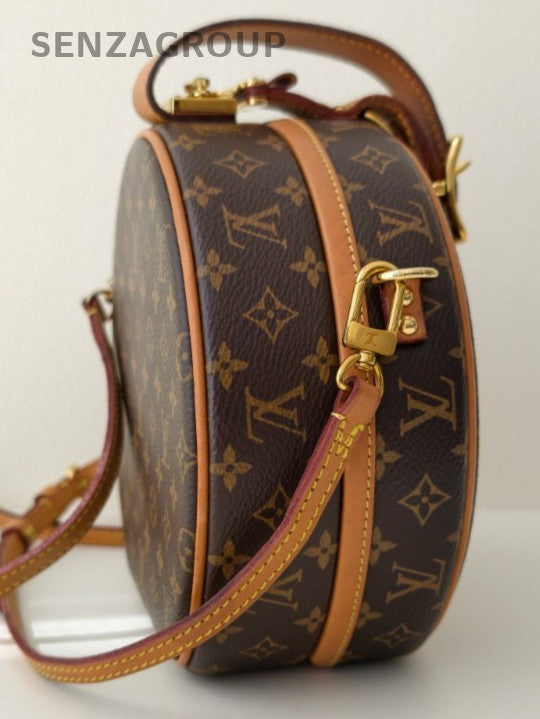 Louis Vuitton Boite Chapeau PM Monogram Crossbody Brown Gold Women