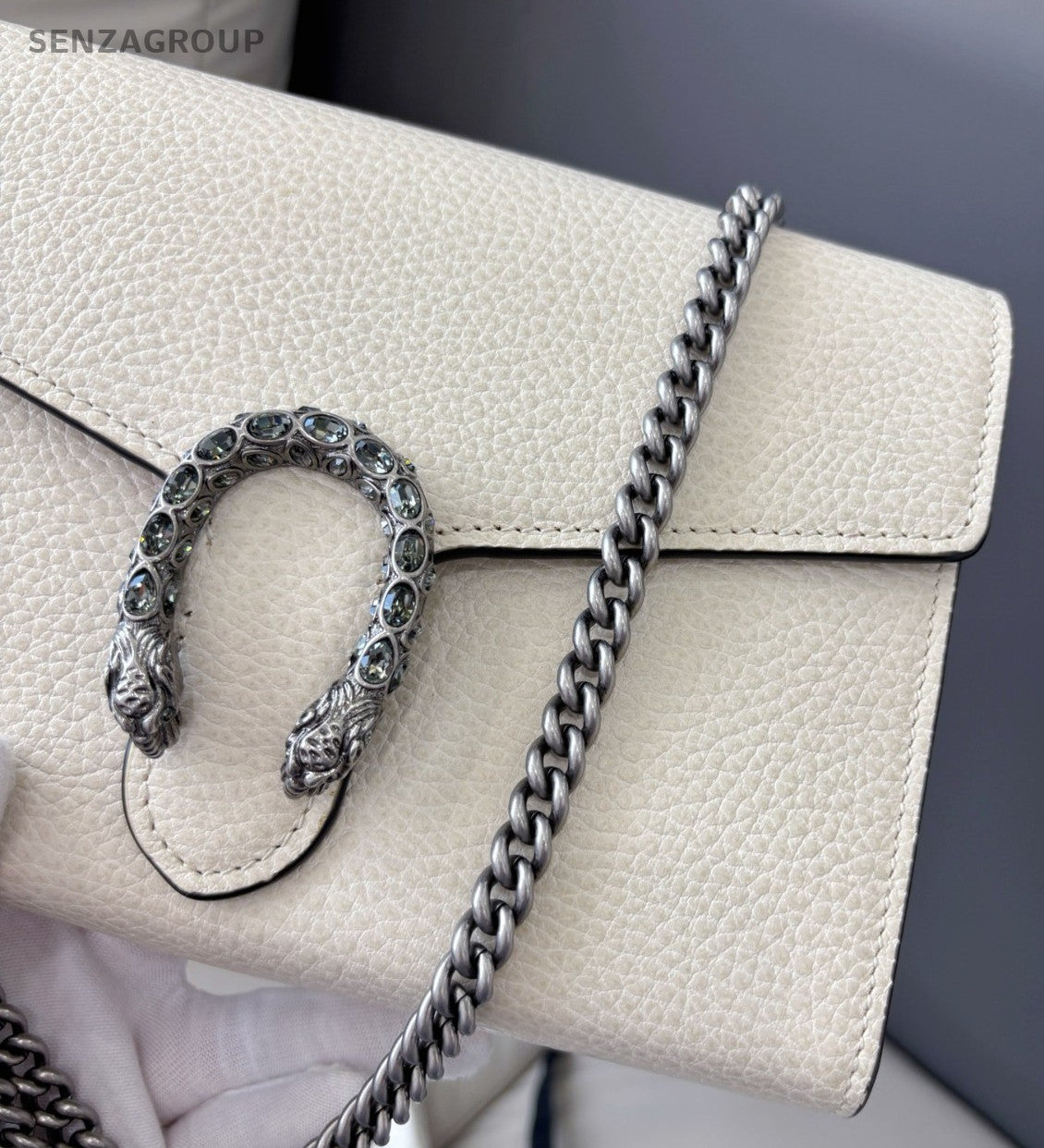 Gucci Dionysus Wallet On Chain Shoulder Crossbody Bag White Almost Brand New