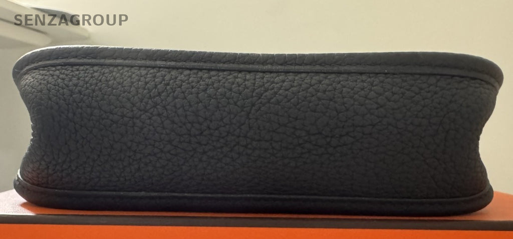 HERMES Evelyne TPM Mini Shoulder Bag Crossbody Black Gold Used Women Classic