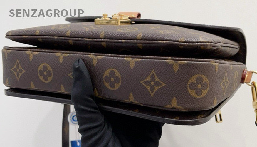 Louis Vuitton Pochette Metis Monogram Shoulder Bag Brown Gold Women Classic