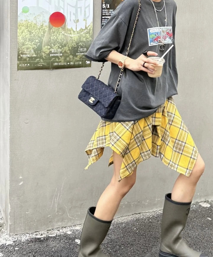 CHANEL Denim CF Large Mini Chain Shoulder Bag For Women