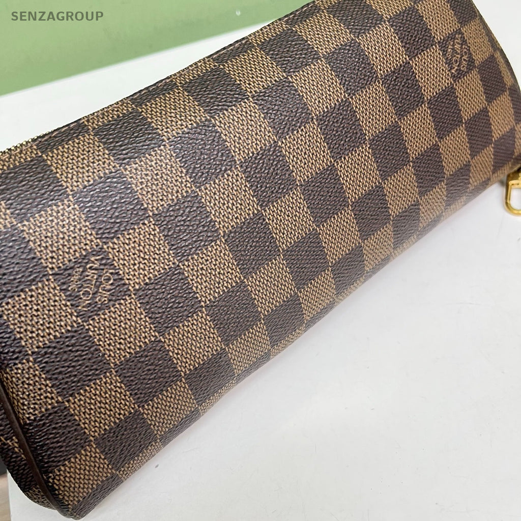 Louis Vuitton Eva Chain Shoulder Bag Crossbody Brown Red Gold Women Classic