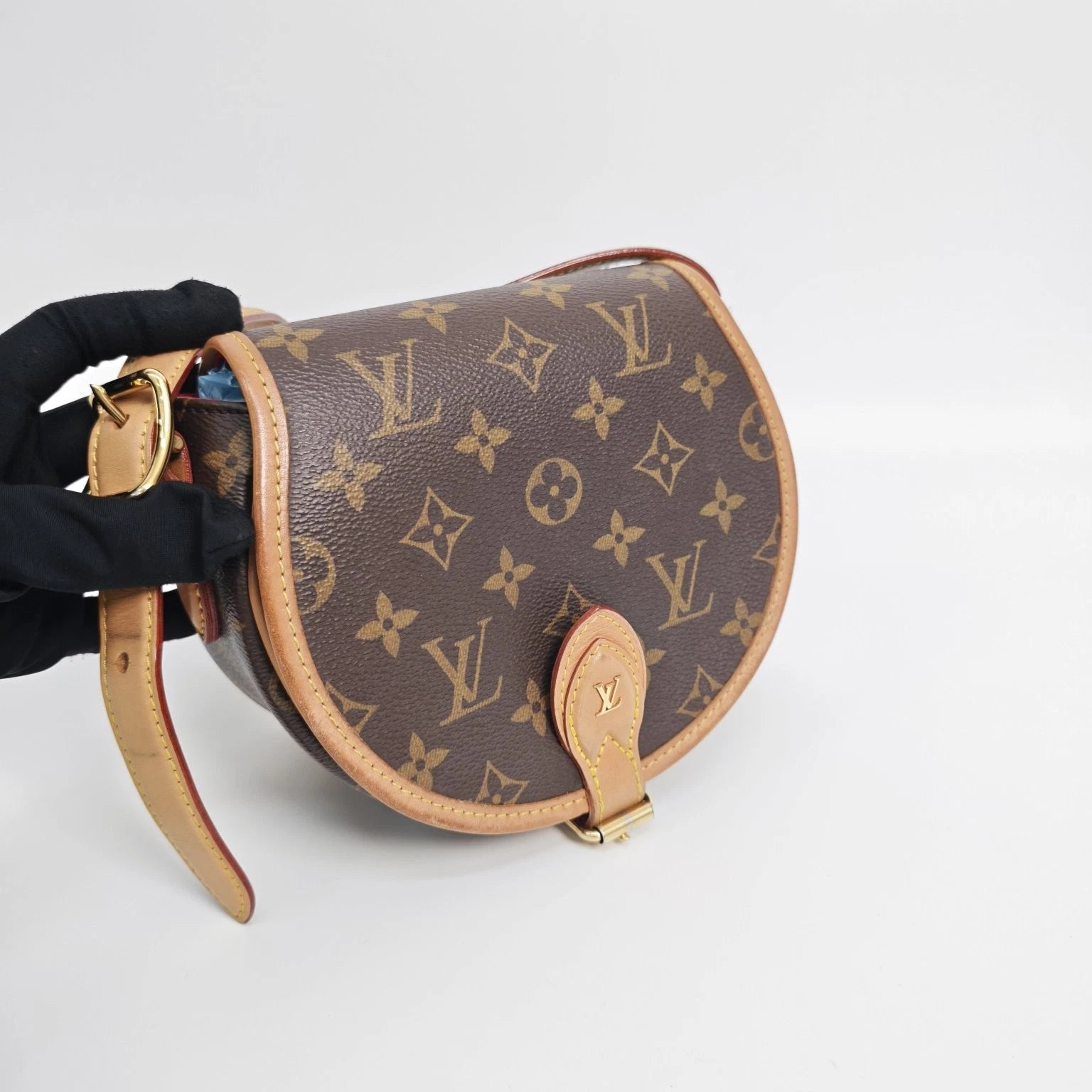 Louis Vuitton Canvas Monogram Tambourin Saddle Crossbody Bag For Women