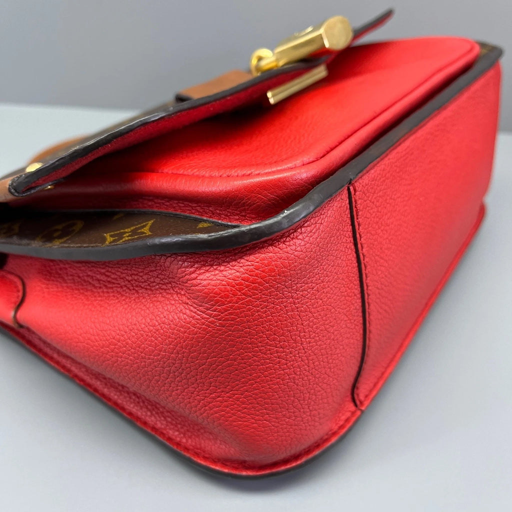 Louis Vuitton Red Lock Messenger Bag For Women