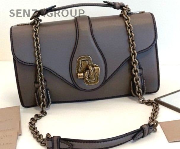 Bottega Veneta City Kont All-Leather 2ways Crossbody Shoulder Bag Women Gray
