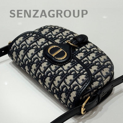 Dior Bobby Bag Black Gold Embroidered Monogram Shoulder Bag Women Fashion