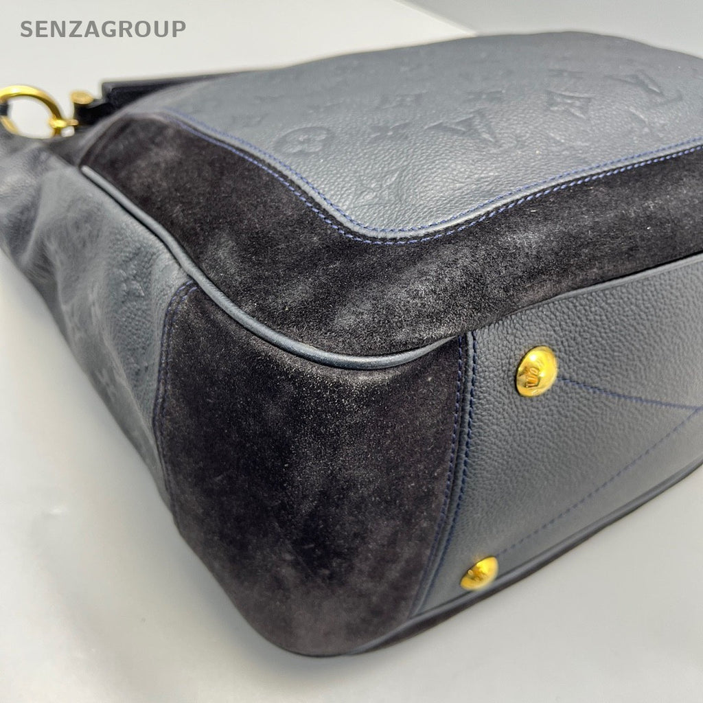 Louis Vuitton Sally Monogram Empreinte Suede tote Top Handle Black Gold