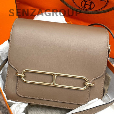 Hermès Brown Gold Shoulder Crossbody Bag Women Classic Fashion