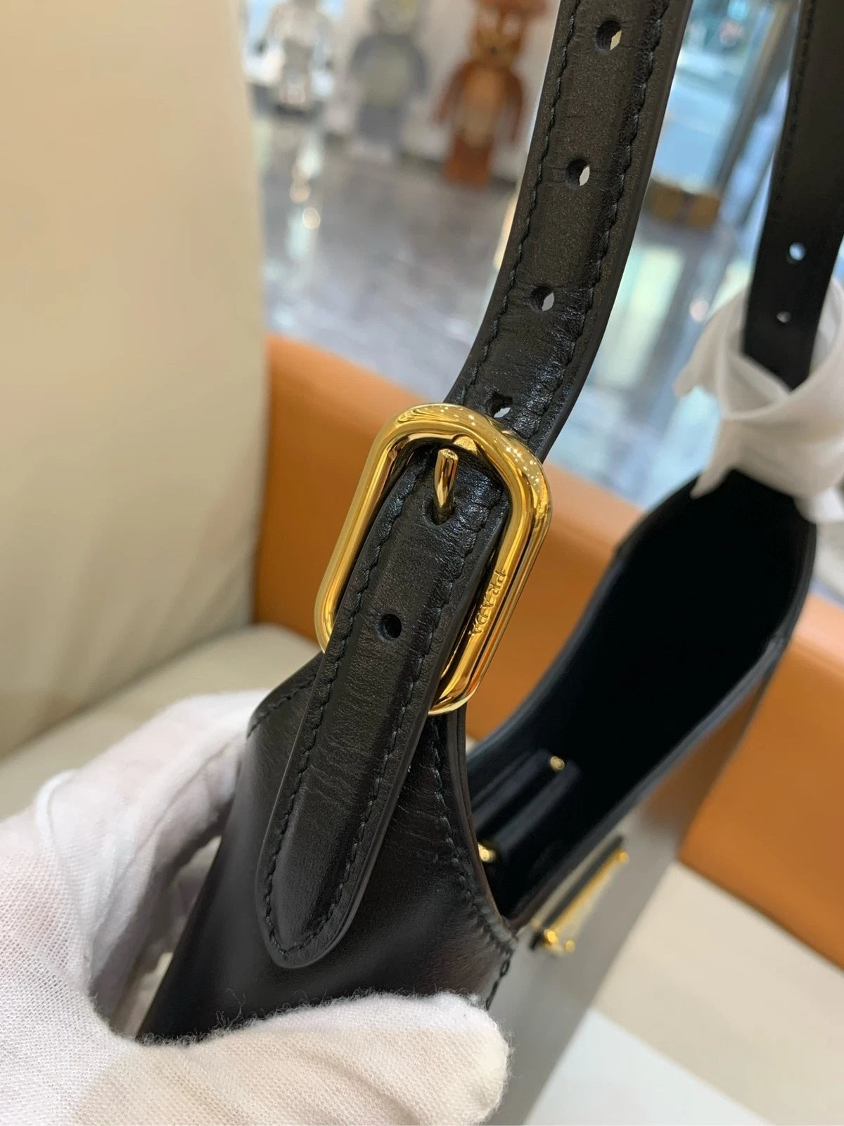 Prada Cleo Shiny Leather Dumpling Shoulder Bag For Women