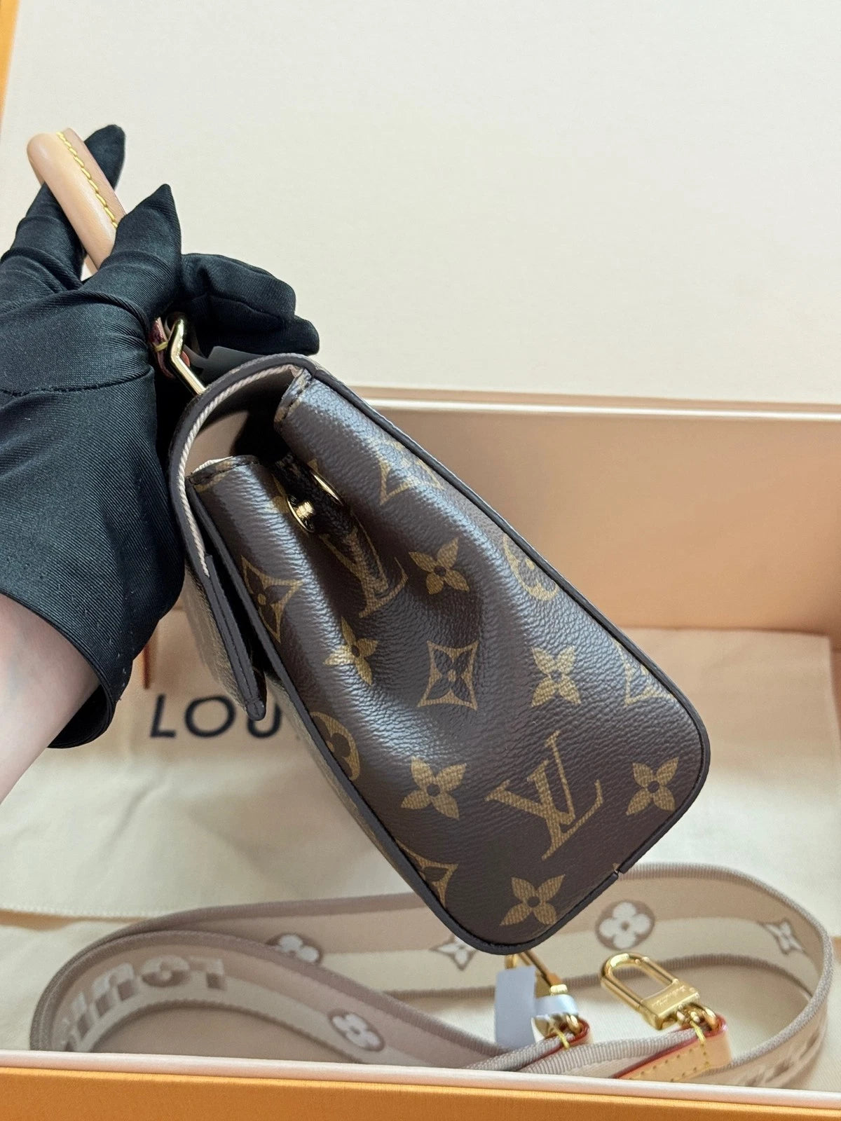 Louis Vuitton Mini Cluny Monogram Canvas Shoulder Bag For Women
