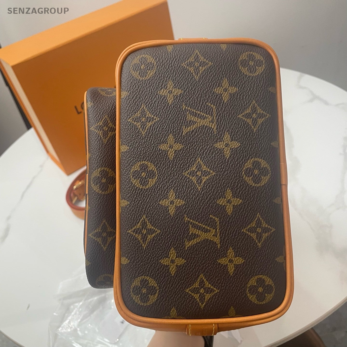 Louis Vuitton LV Noé Cargo Monogram Bucket Crossbody Bag Brown Gold