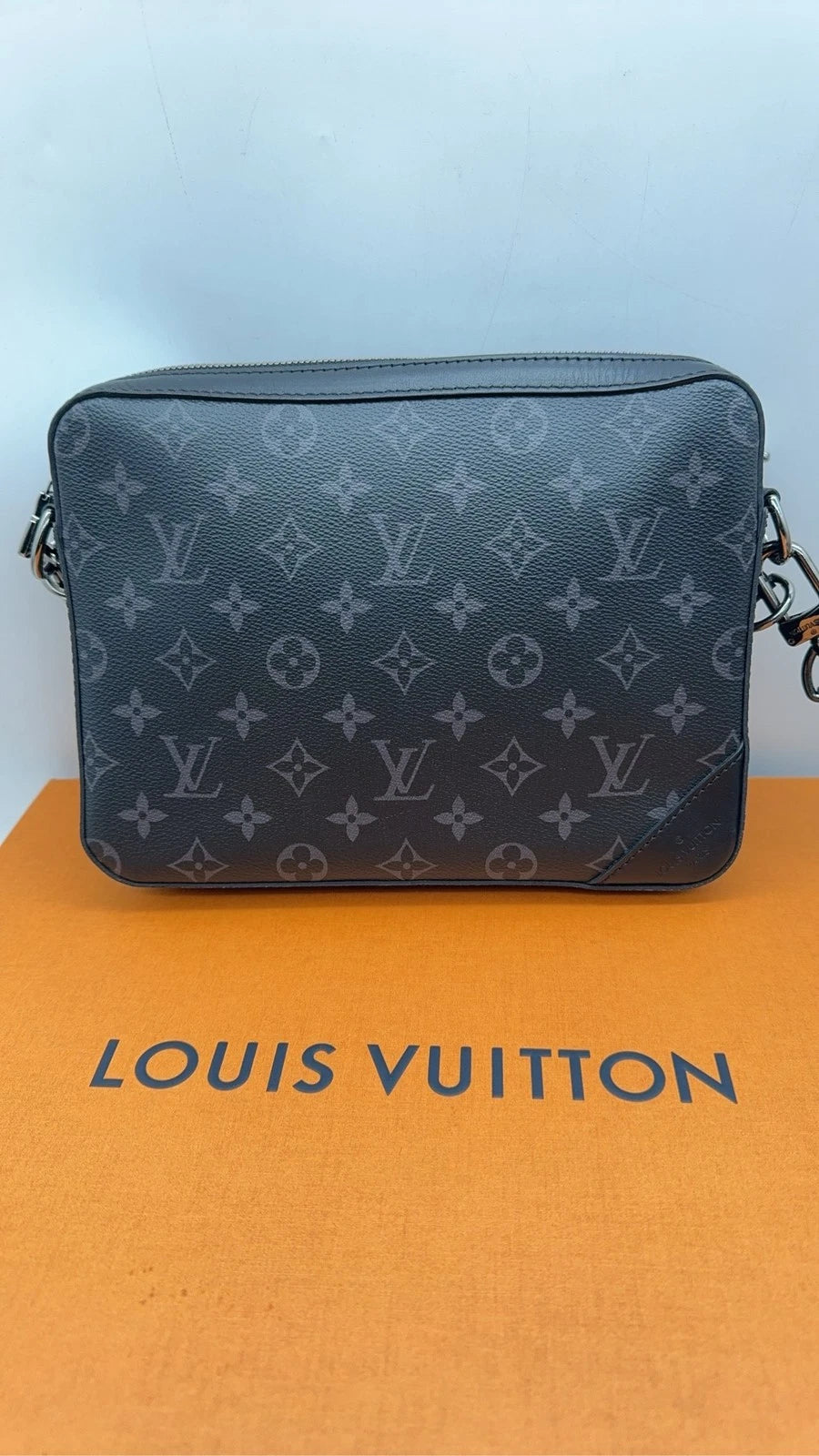 Louis Vuitton Trio Messenger Grey Monogram Canvas Leather Crossbody Bag