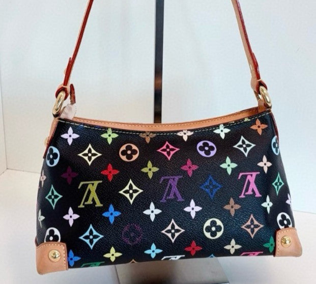 Louis Vuitton Black Multicolor Monogram Shoulder Bag Used Women Classic Vintage