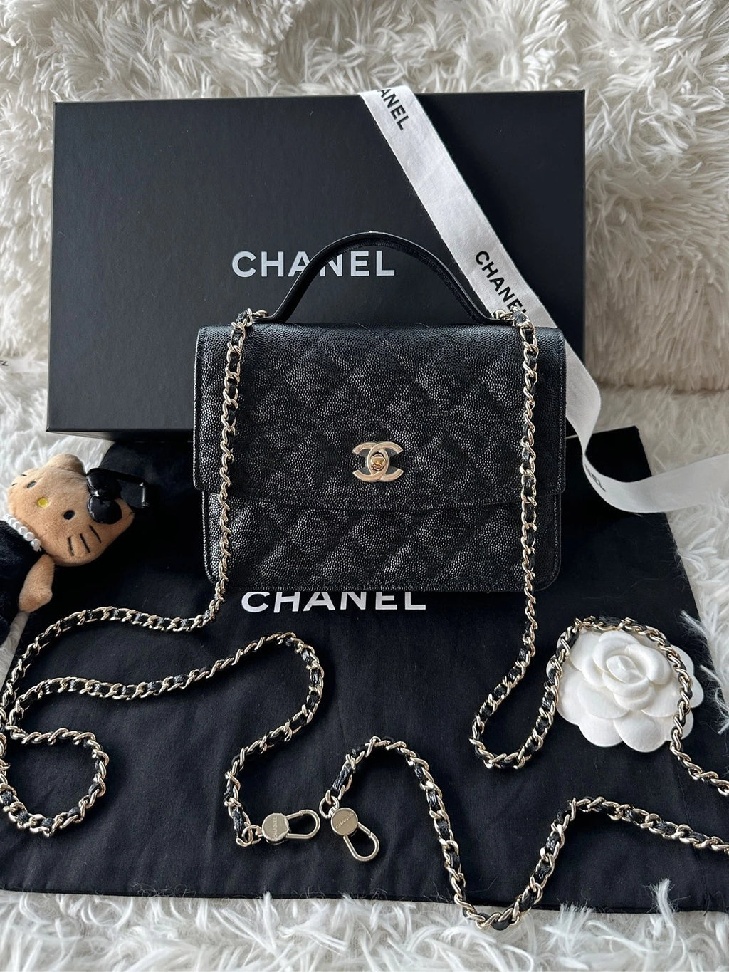 Chanel 3-in-1 Grained Calfskin Backpack Shoulder Handbag For Women