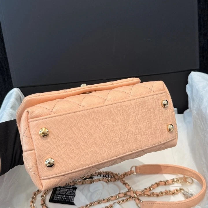 Chanel Coco Handle Mini Calfskin Top Handle Shoulder Crossbody Bag Women D