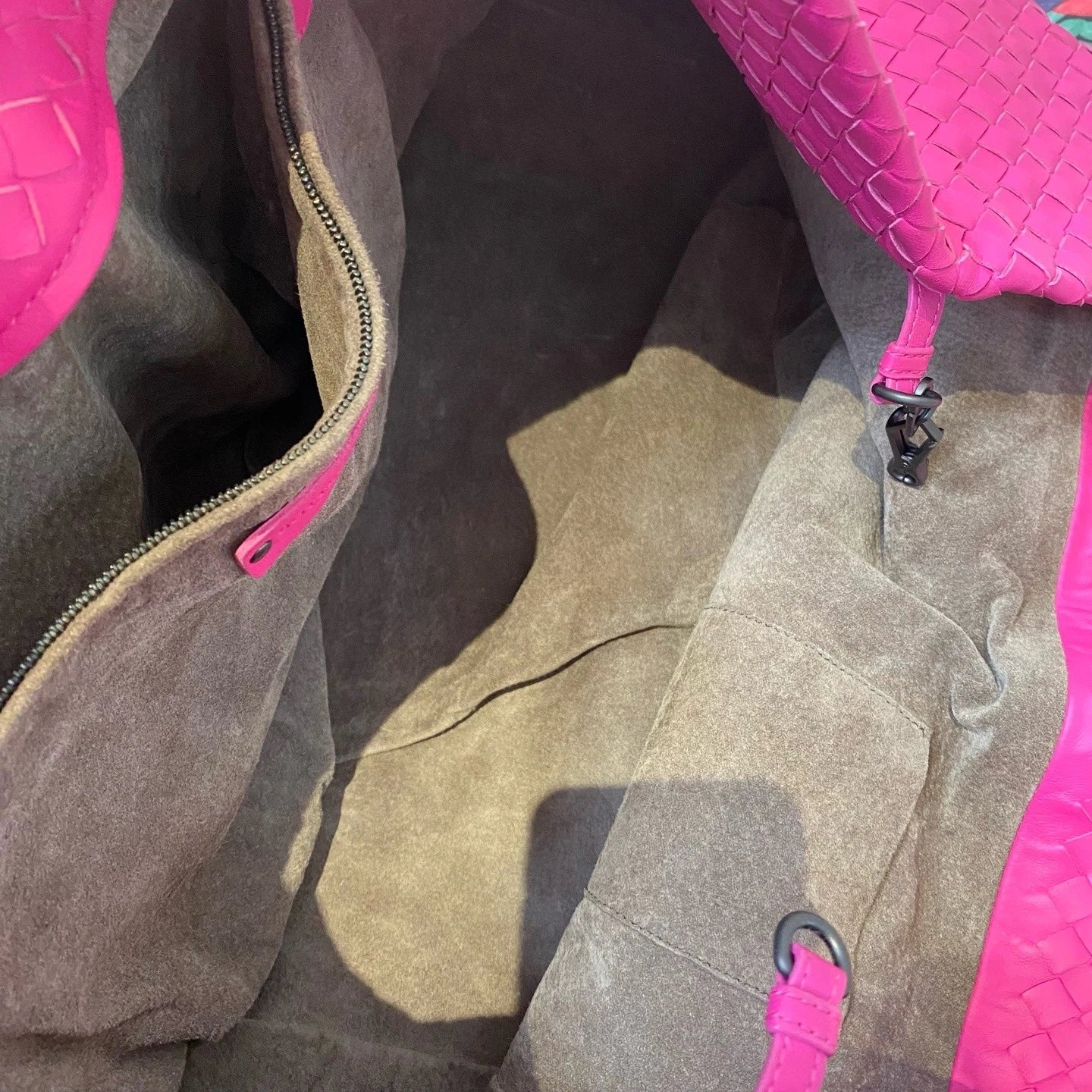 Bottega Veneta Pink Woven Tote Handbag For Women