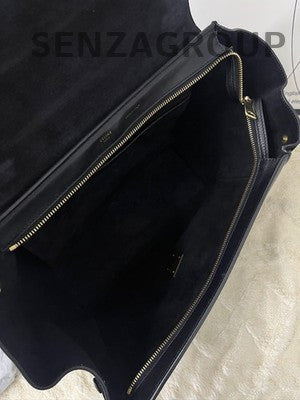 Celine Trapeze Bag Black White Color Block Women's Classic Fashion