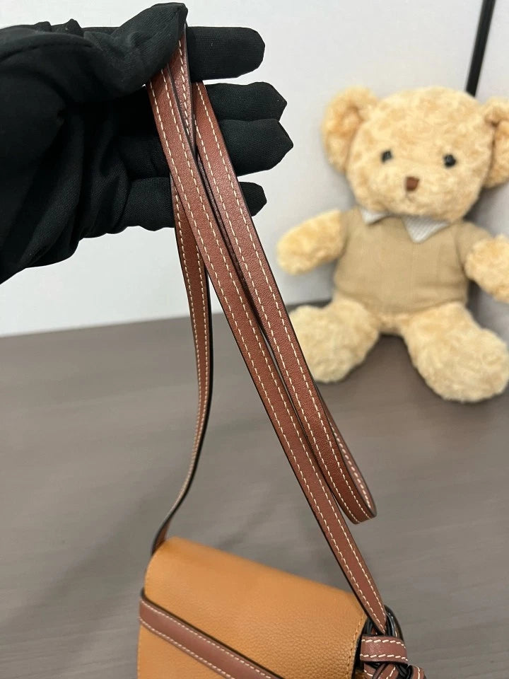 Loewe Brown Mini Gate Saddle Crossbody Bag For Women