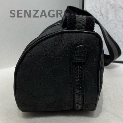 Gucci GG Supreme Black Crossbody Bag with Silver Hardware - Classic Women's